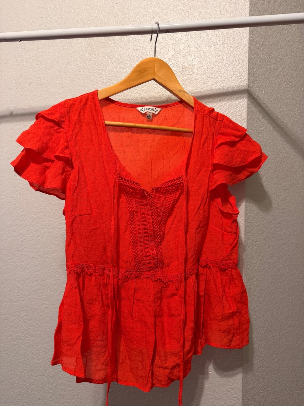 Nanette Lepore Red Peplum Top